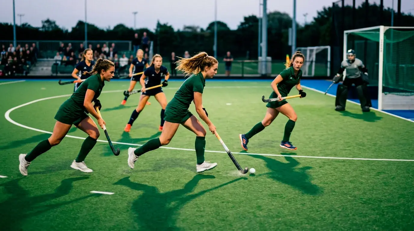Feldhockey Nächstes-Tor-Wette – Spielszene zeigt Angriff auf Schusskreis mit hoher Torwahrscheinlichkeit
