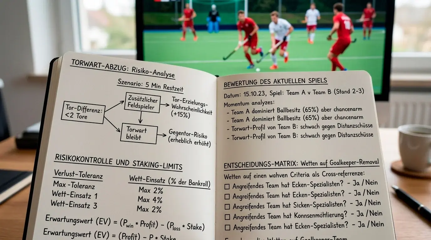 Live-Strategie Feldhockey: Torwart-raus-Situation systematisch einschätzen und Risiken kontrollieren