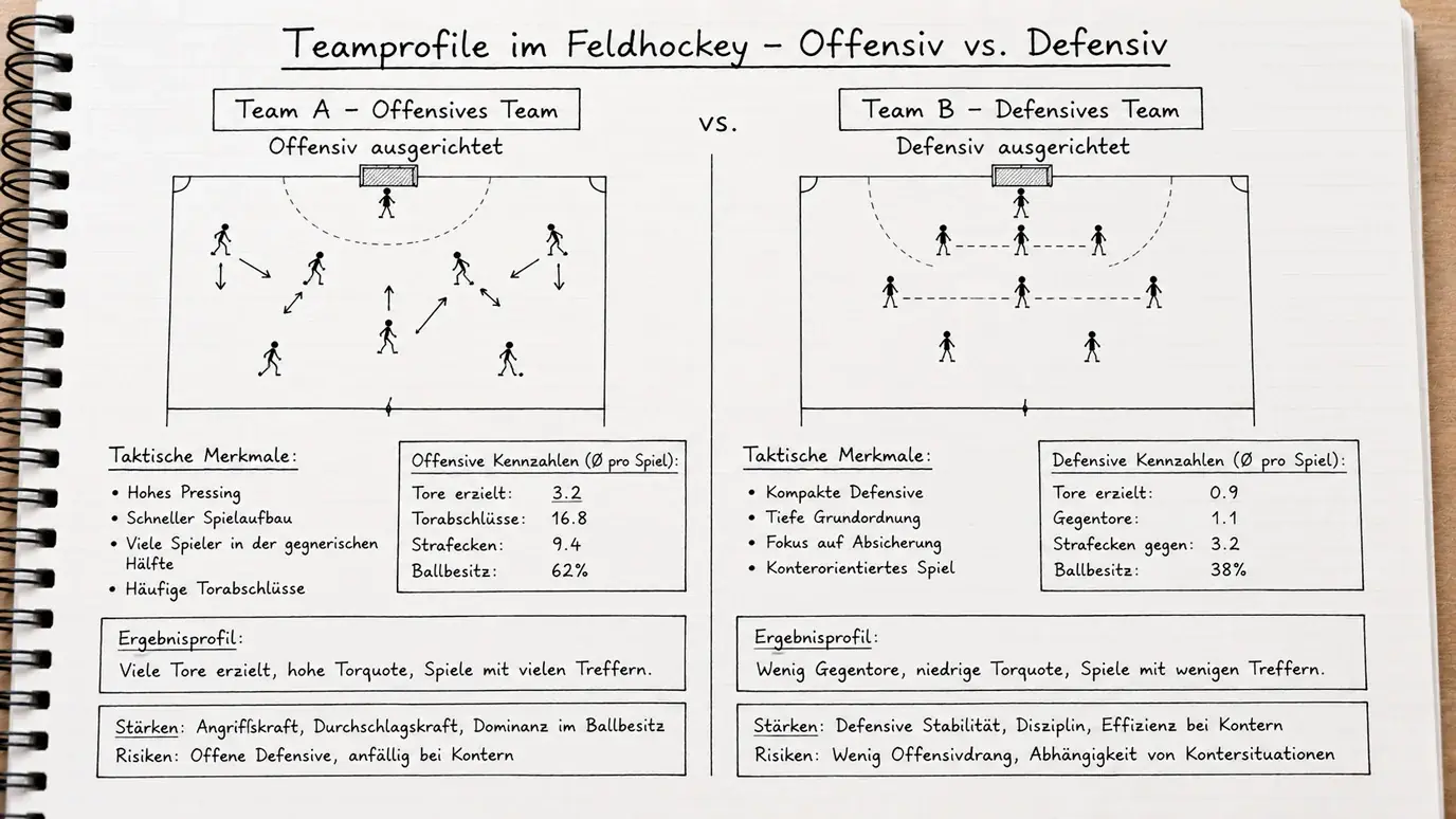 Offensive und defensive Teams beim Feldhockey: Analyse für Over/Under Wettentscheidungen