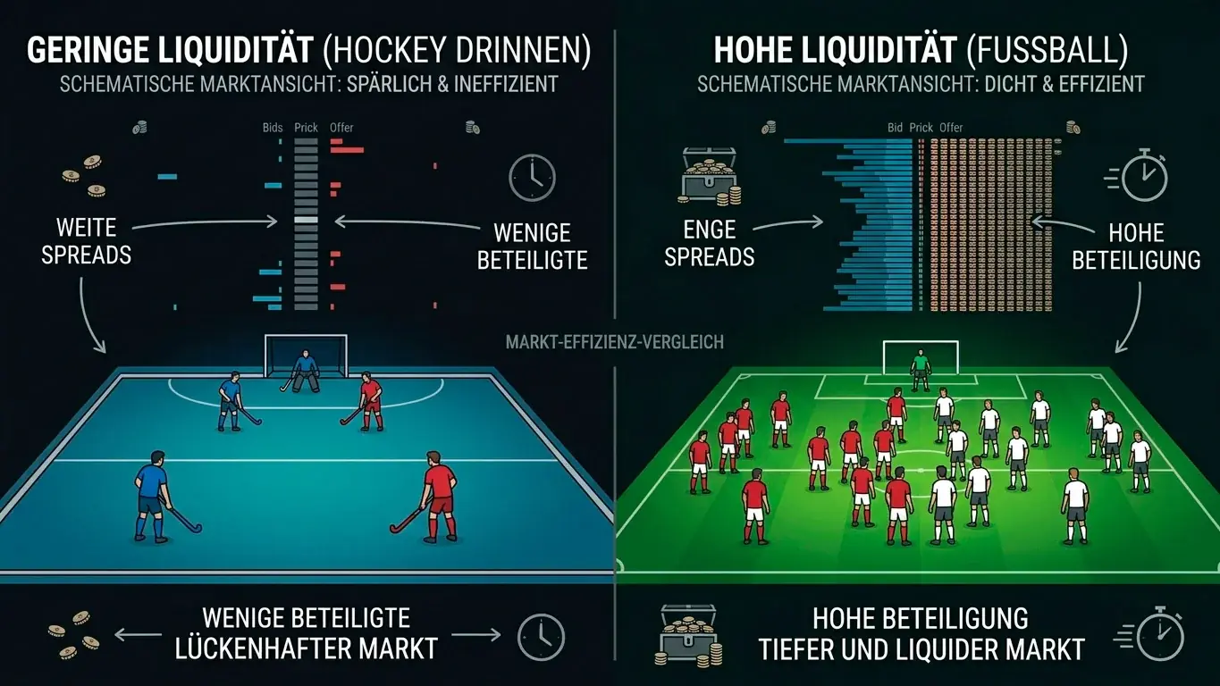 Marktineffizienz beim Feldhockey: Dünn bespielte Wettmärkte bieten mehr Value-Chancen als saturierte Fussballmärkte