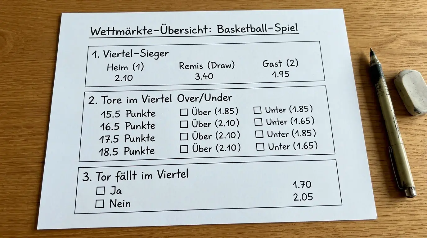 Viertel-Wettmärkte bei Feldhockey Buchmachern: Siegquoten, Over/Under und Spezialoptionen