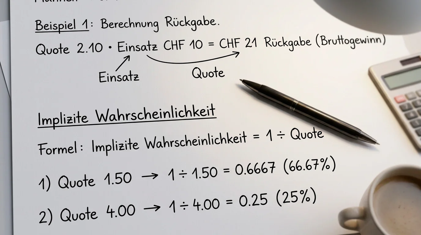 Feldhockey Wettquote lesen als Anfänger – Dezimalquoten verstehen mit Wahrscheinlichkeits- und Gewinnberechnung