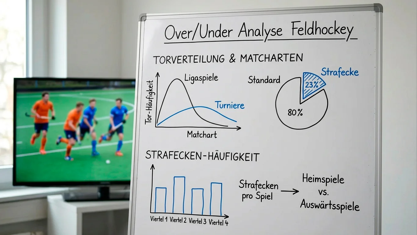 Over/Under Feldhockey Wette: Toranalyse mit Strafecken-Statistiken und durchschnittlichen Treffern pro Spiel
