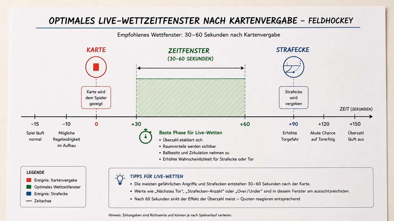 Timing-Fenster für Live-Wetten nach Feldhockey Zeitstrafe – optimaler Zeitpunkt zwischen Karte und Strafecke