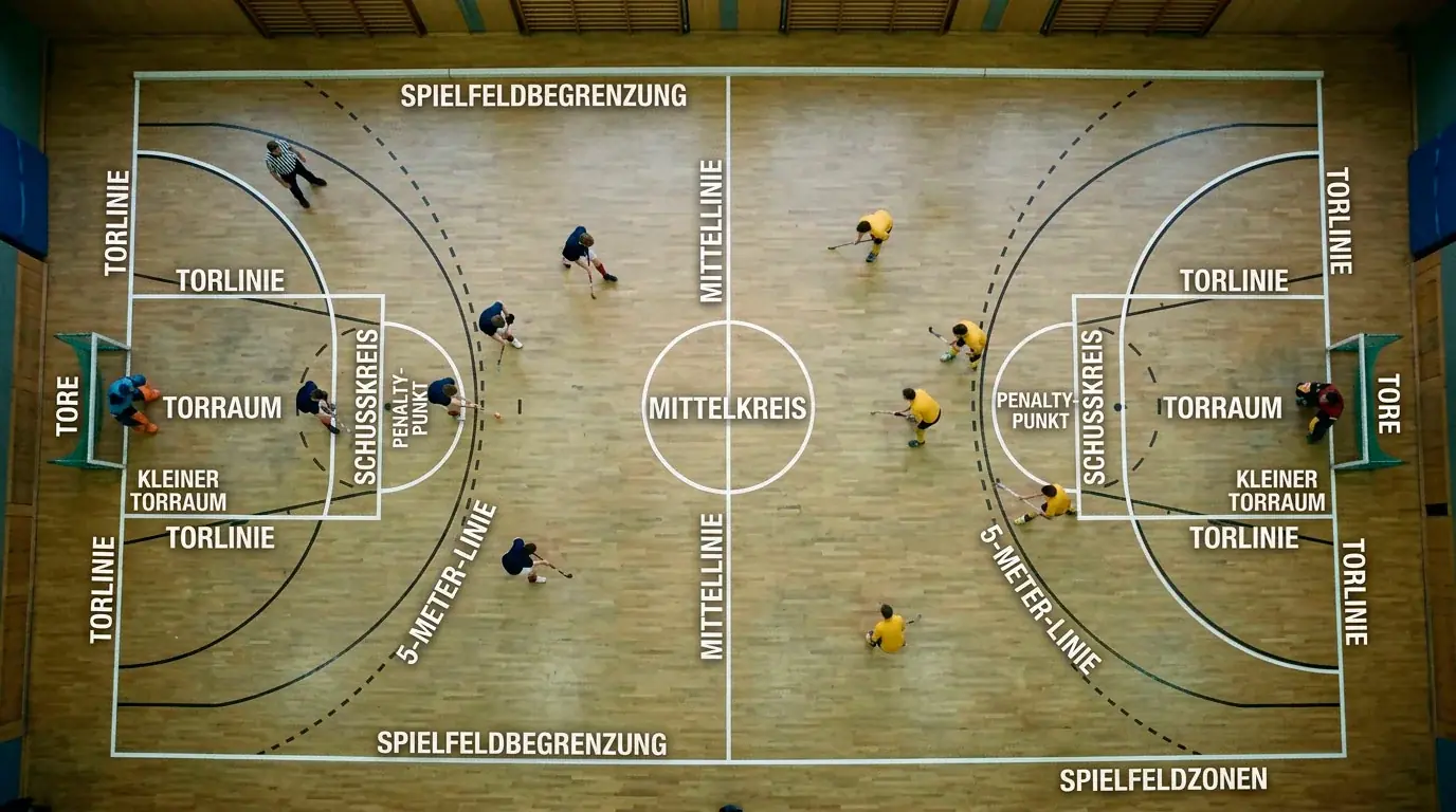 Hallenhockey Regeln und Format: Kleineres Feld, 6 gegen 6, kürzere Spielzeit im Vergleich zu Feldhockey