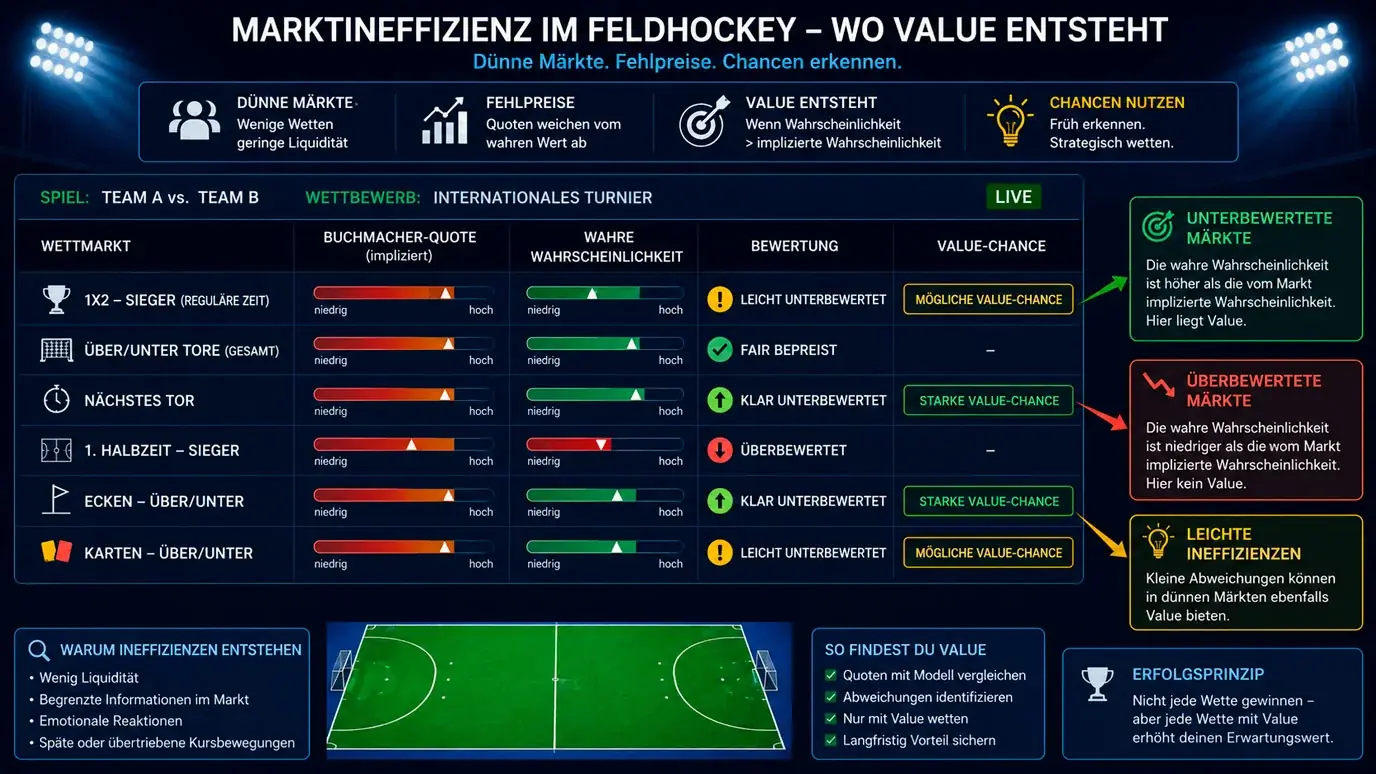 Value-Chancen bei Hallenhockey-Wetten: Ineffiziente Märkte und Informationsvorsprung für gut informierte Wetter